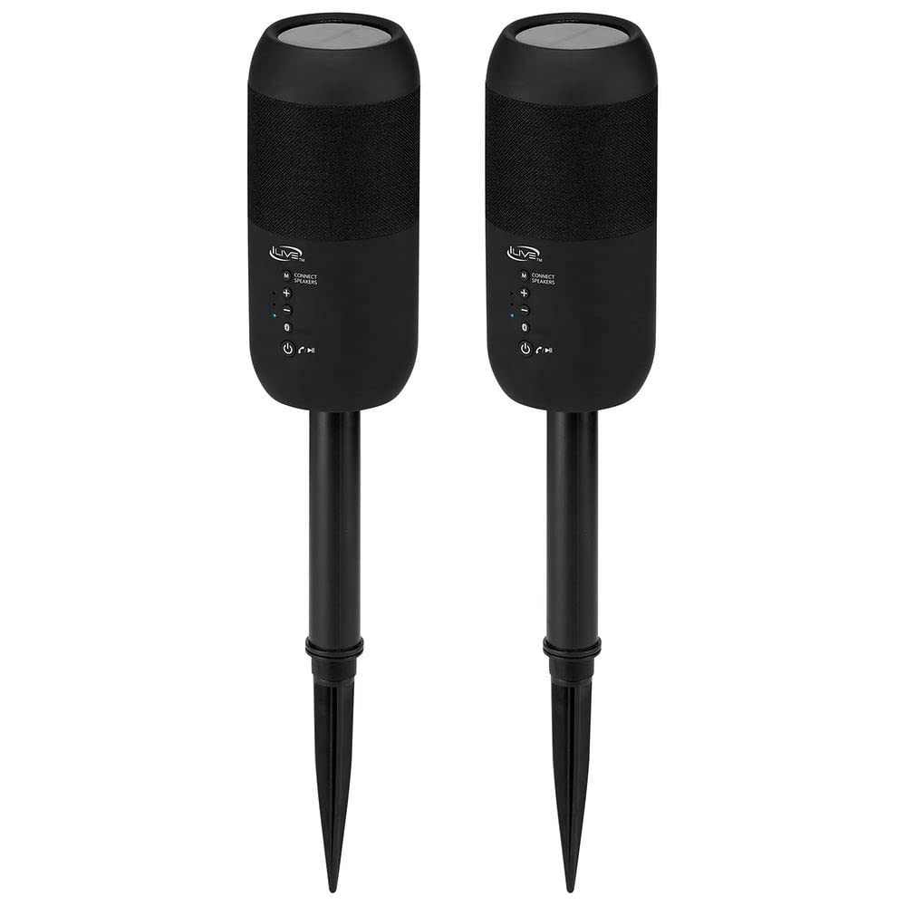 Black Waterproof Indoor and Outdoor Speakers, 2 Count F9329