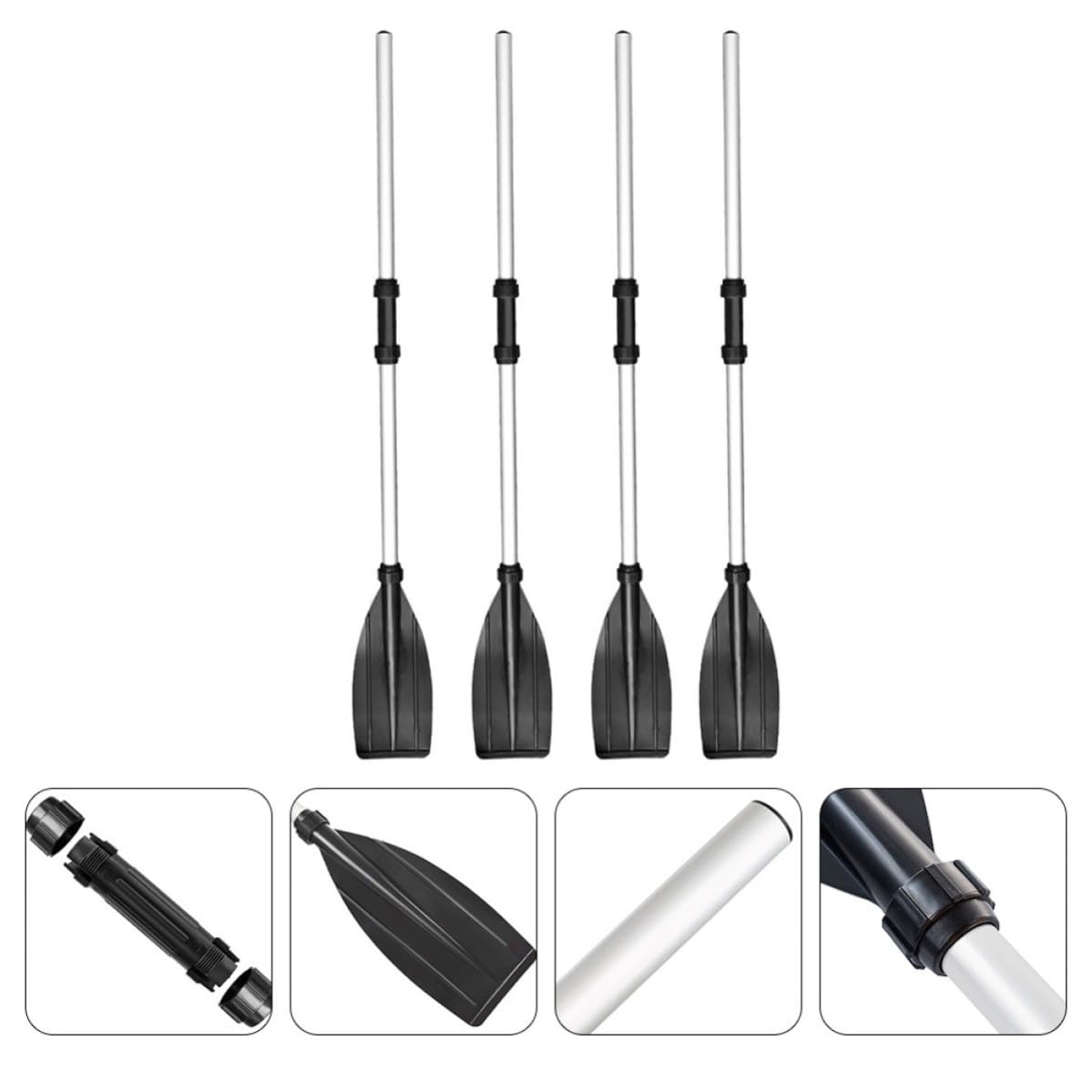 Boat Paddle Detachable Aluminum Alloy 2 Pairs G4805