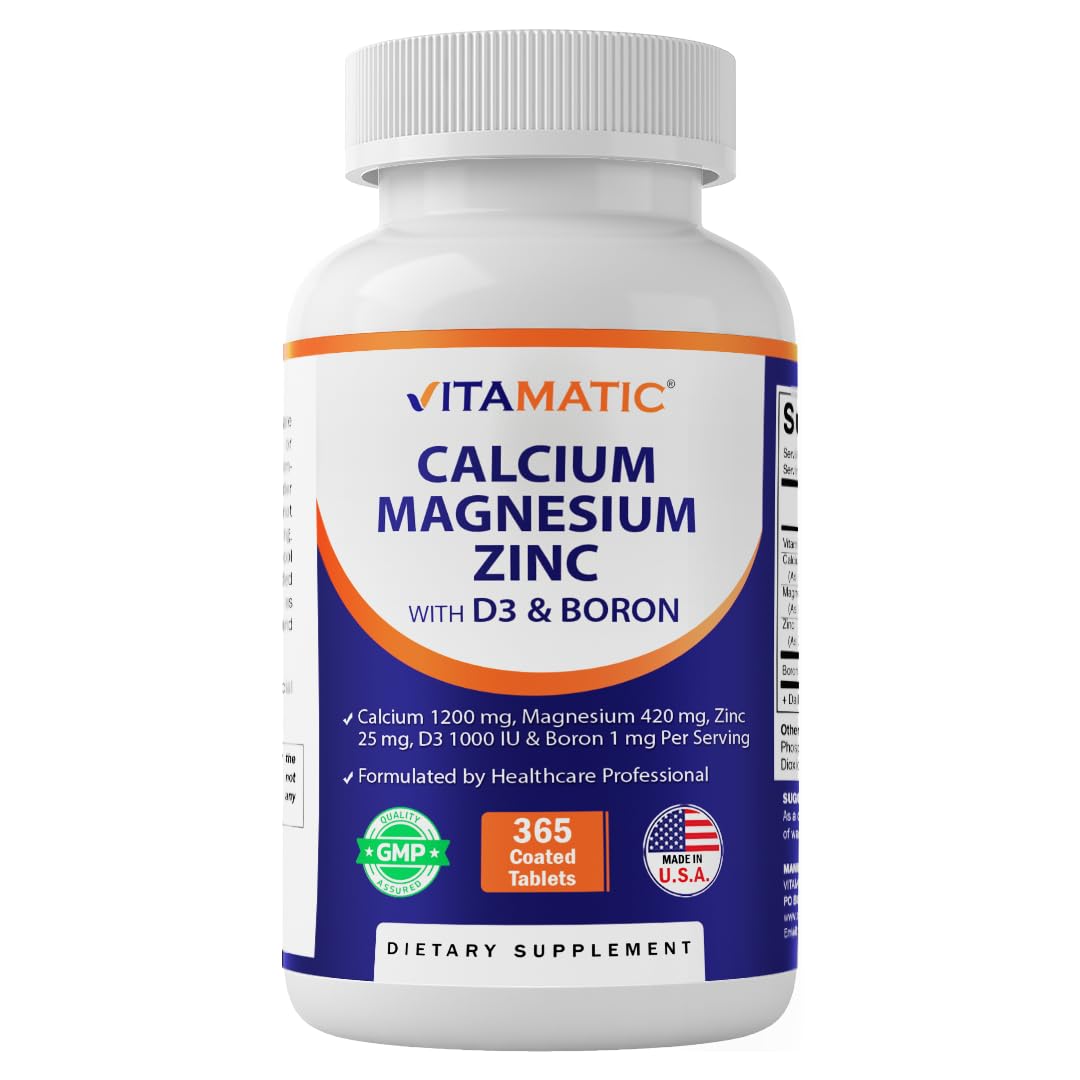 Calcium Magnesium Zinc D3 Boron 365 Coated Tablets Supplement H7375