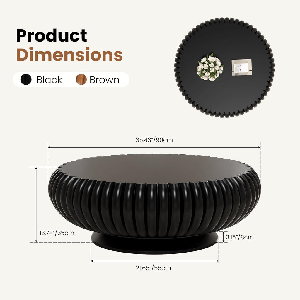 Round Fluted Drum Coffee Table M499522