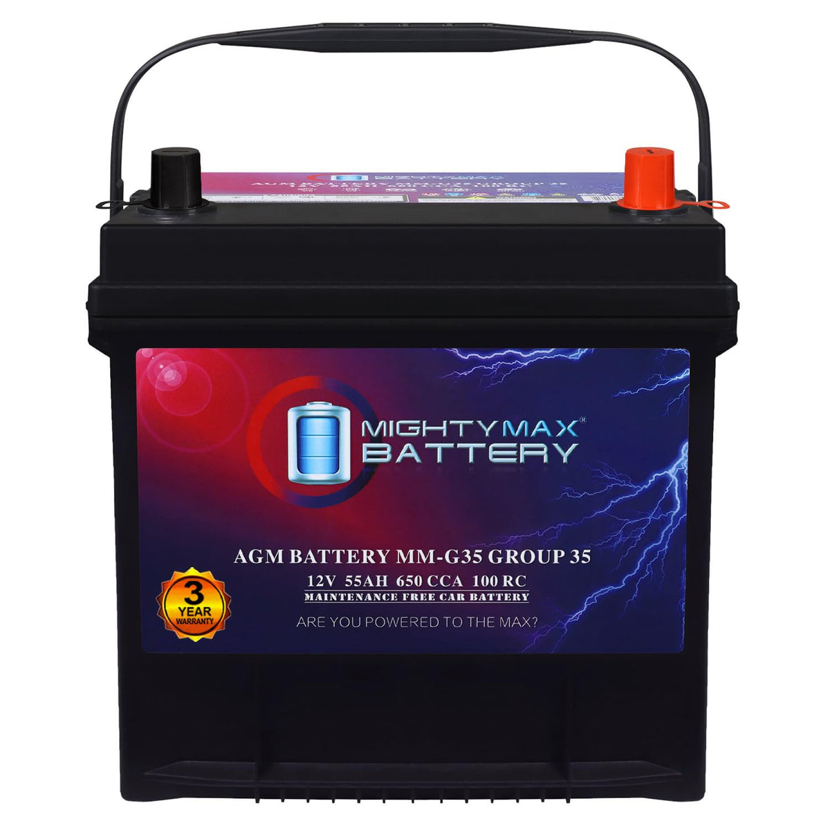 12V 55Ah AGM Replacement Battery B68160