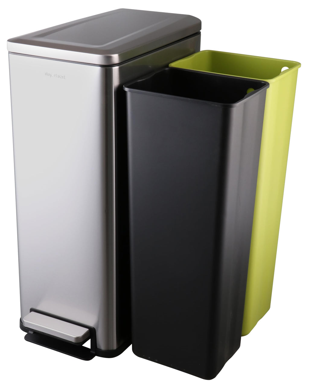 43L Dual Recycling Bin Stainless Steel J884428