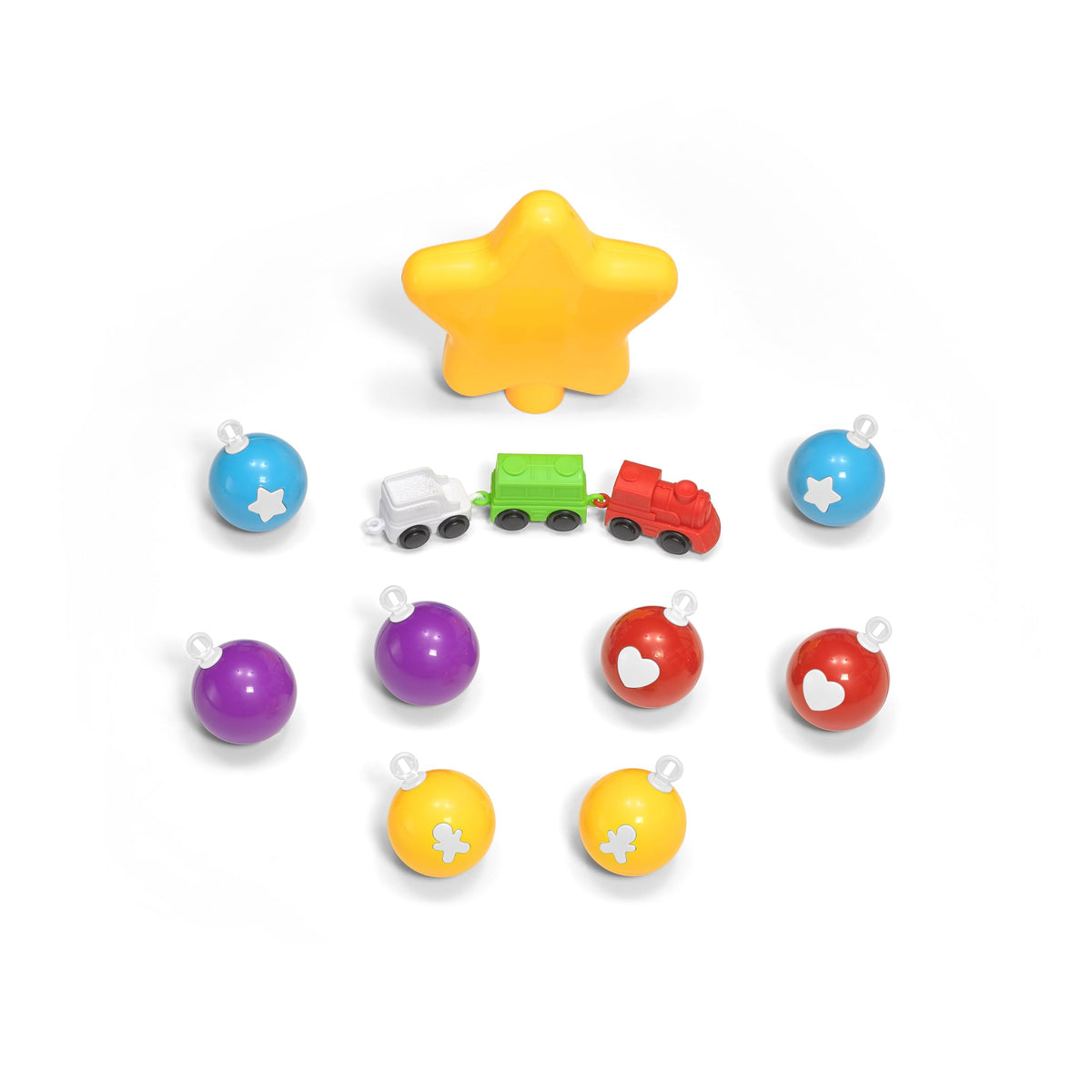 Kids Interactive Holiday Tree with 12 Colorful Plastic Ornaments I71641