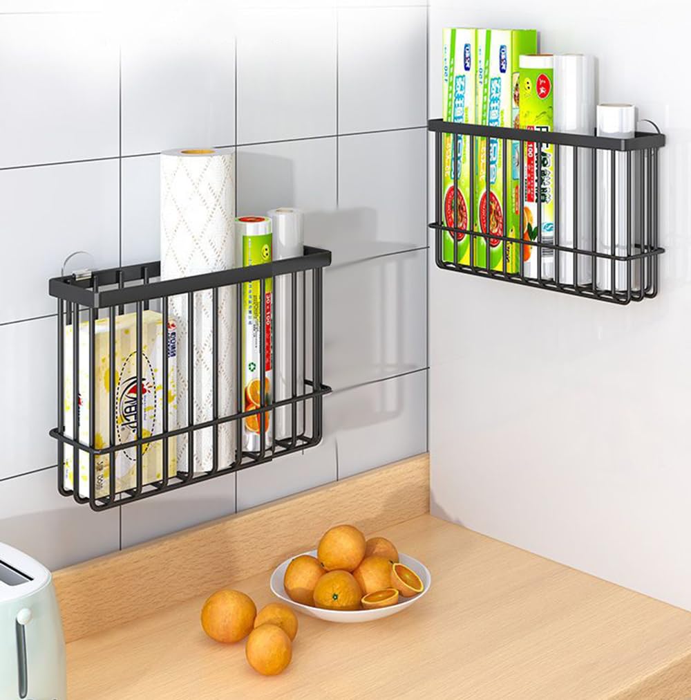 Self Adhesive Wall Mounted Storage Box (Black) V901756