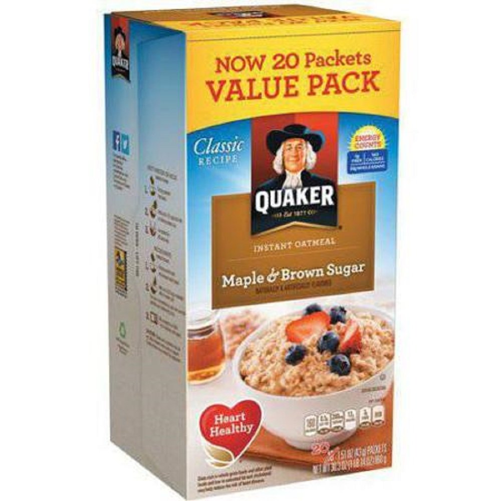 Maple Brown Sugar Instant Oatmeal Hot Cereal, 30.3 Oz Z3772