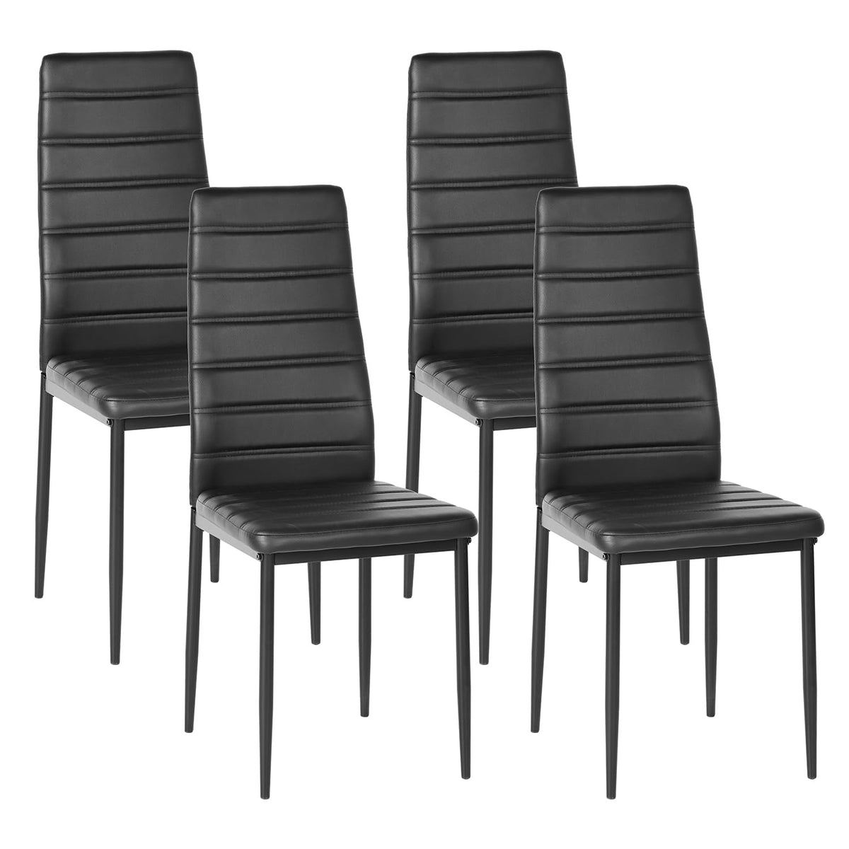 Black PU Dining Chairs Set of 4 O5726