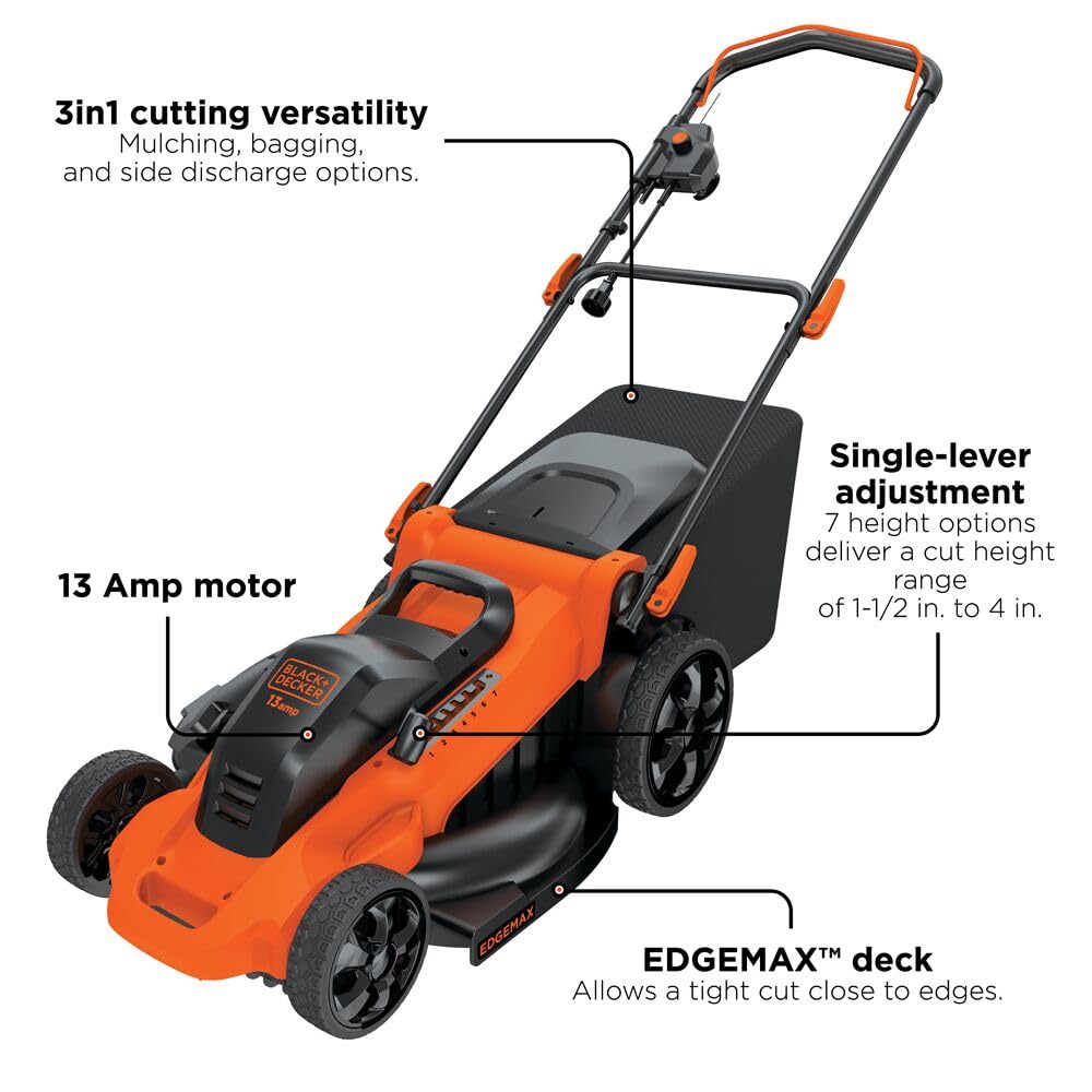 20-Inch Corded Electric Push Lawn Mower E455