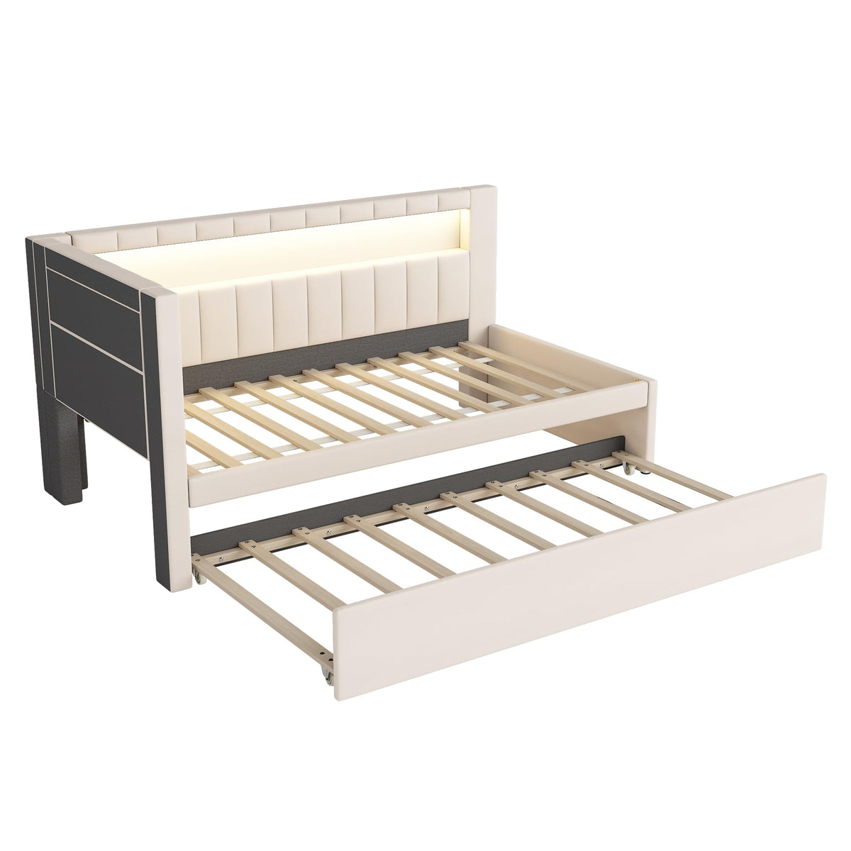 White Twin Size Daybed with Trundle I58303