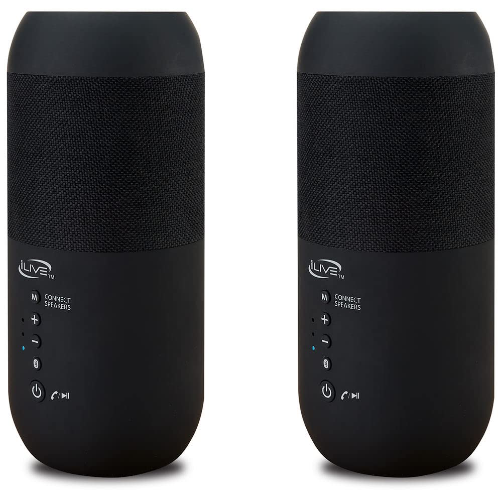 Black Waterproof Indoor and Outdoor Speakers, 2 Count F9329