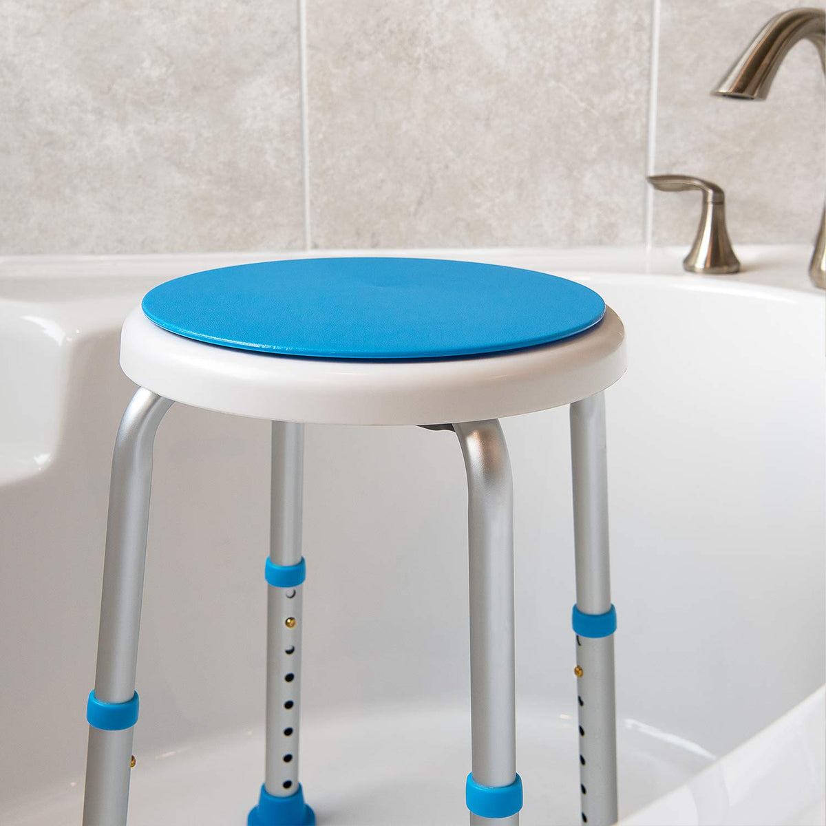 Adjustable Swivel Shower Stool Bench with Anti-Slip Rubber Tips C833