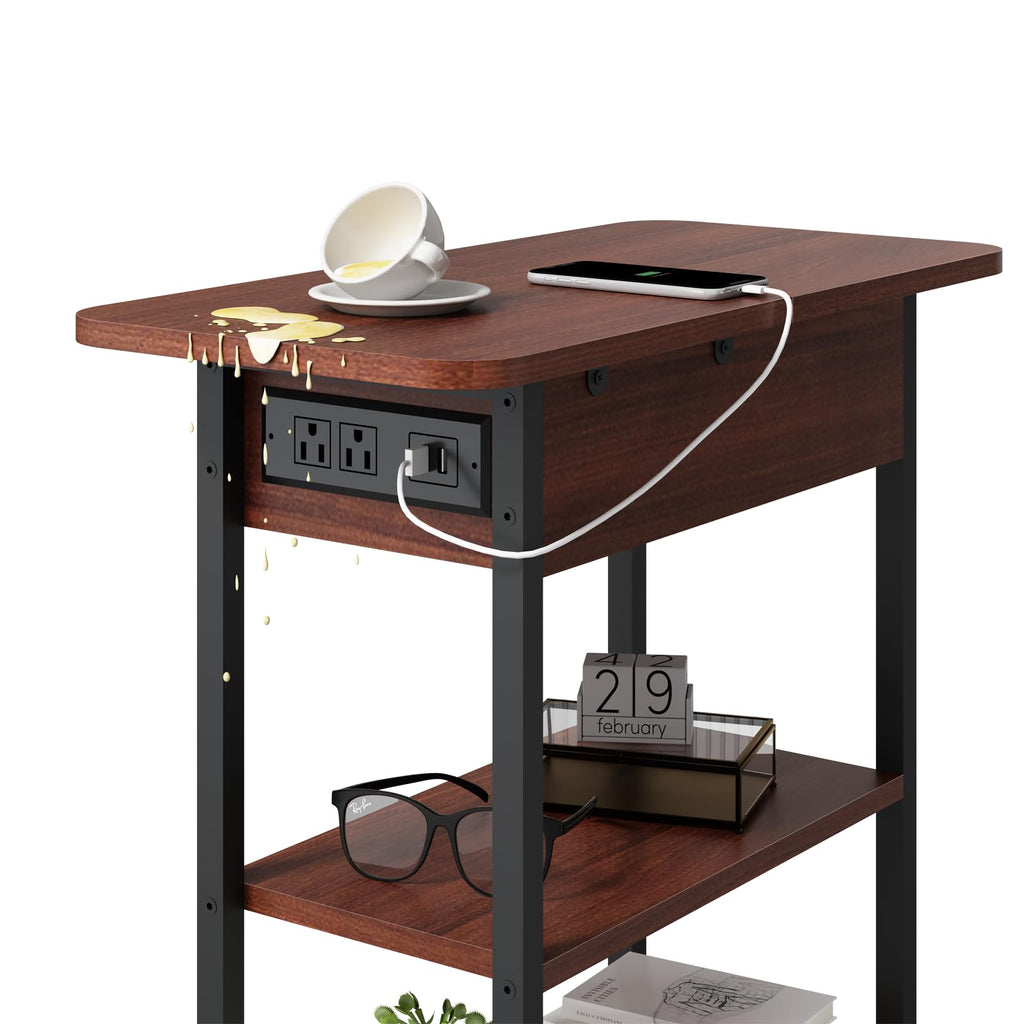 Narrow Side Table with Storage N9641