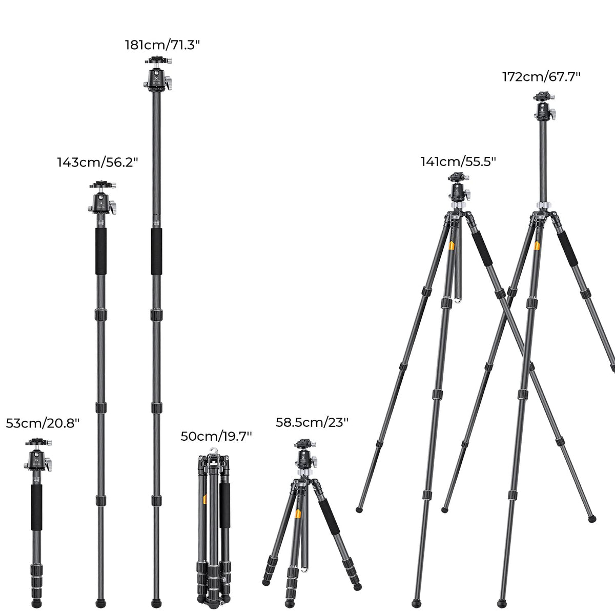 Carbon Fiber Camera Tripod K5558