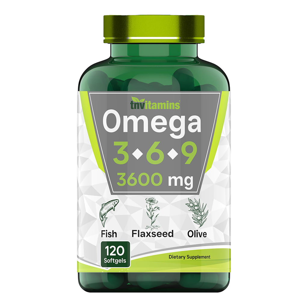3600mg Omega 3 6 9 Softgels Fish Oil Flaxseed Olive Oil Z999996