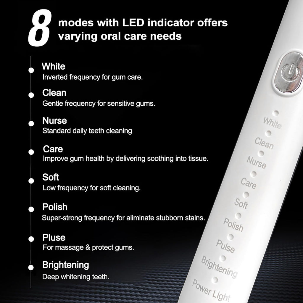 Rechargeable Electric Toothbrush with 4 Replacement Heads F132164
