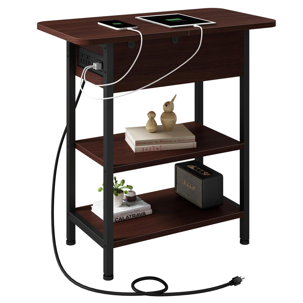 Narrow Side Table with Storage N9641