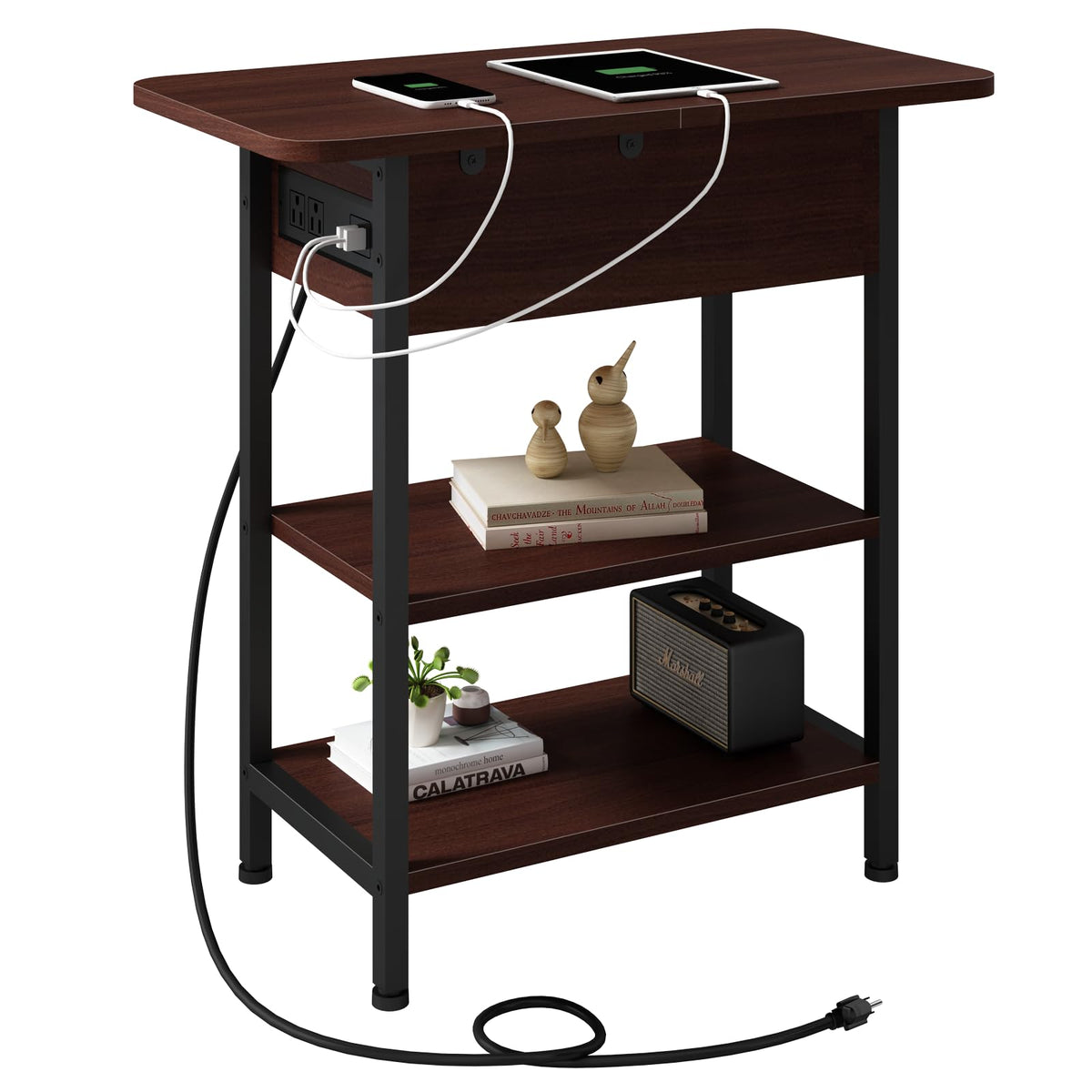 Narrow Side Table with Storage N9641