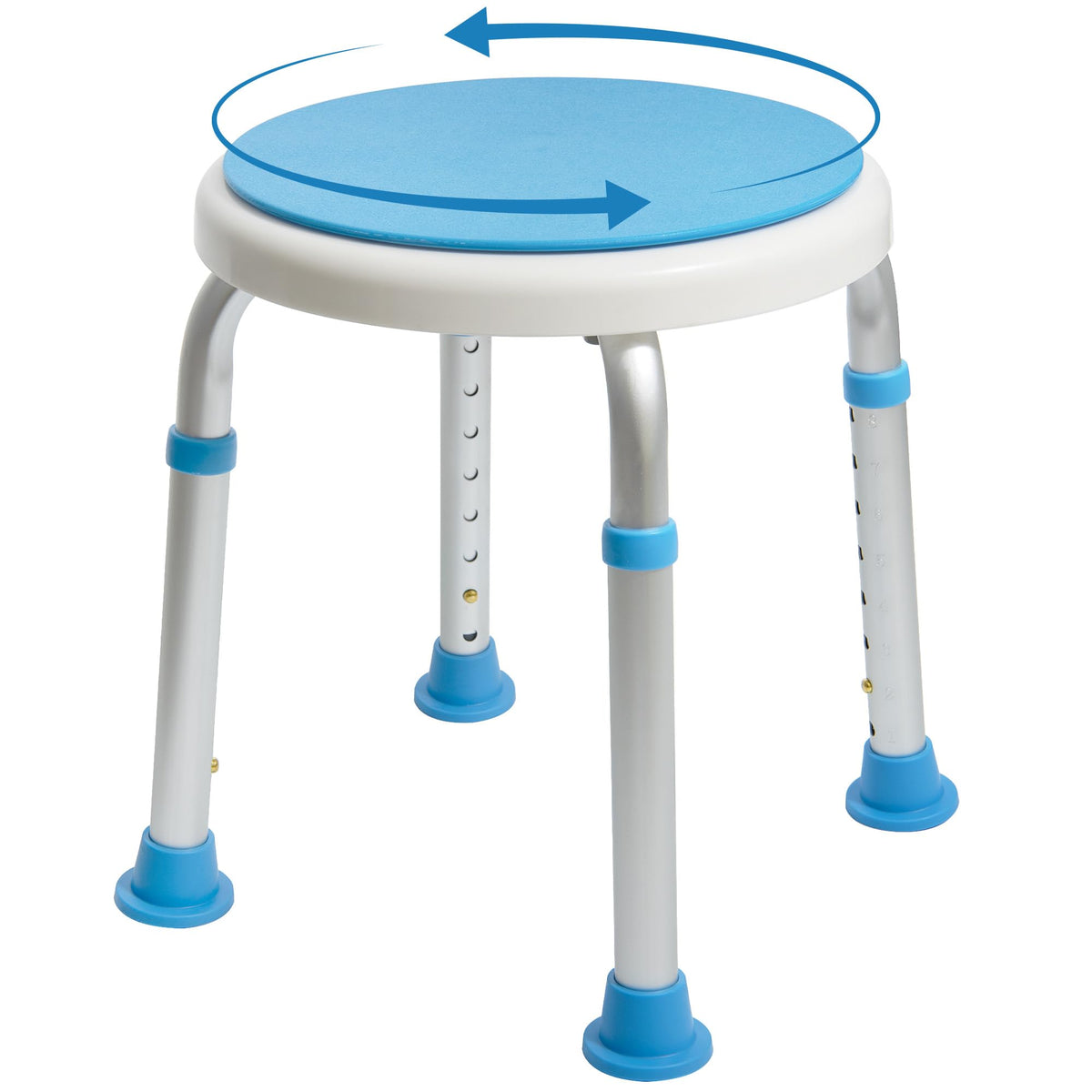 Adjustable Swivel Shower Stool Bench with Anti-Slip Rubber Tips C833