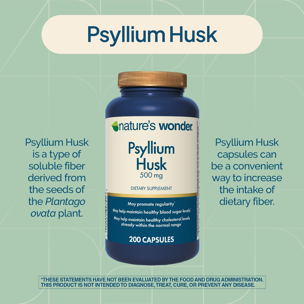 Psyllium Husk 500 mg Capsules 200 Count X852492