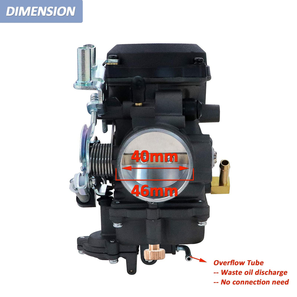 CV40 Carburetor with Fuel Filter Spark Plug Jets R440