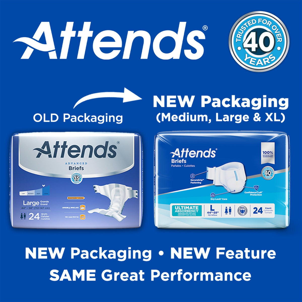 Large Ultimate Absorbency Adult Incontinence Briefs 72ct Q197987