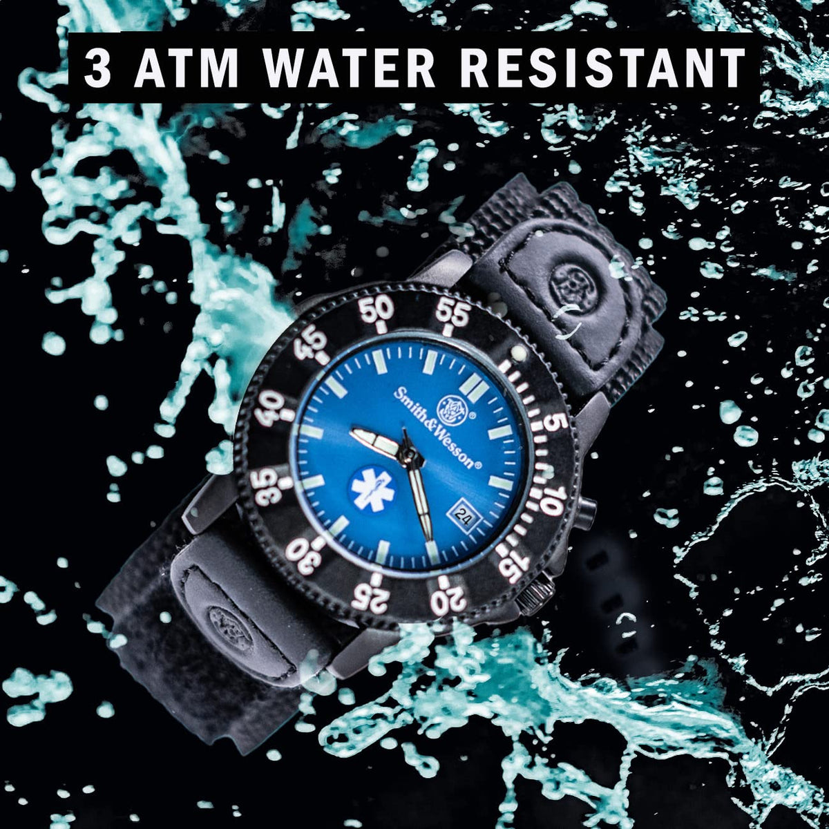 Men’s Tactical Field Watch with Backlight, 3ATM Water Resistant, Quartz, 40mm Y705253