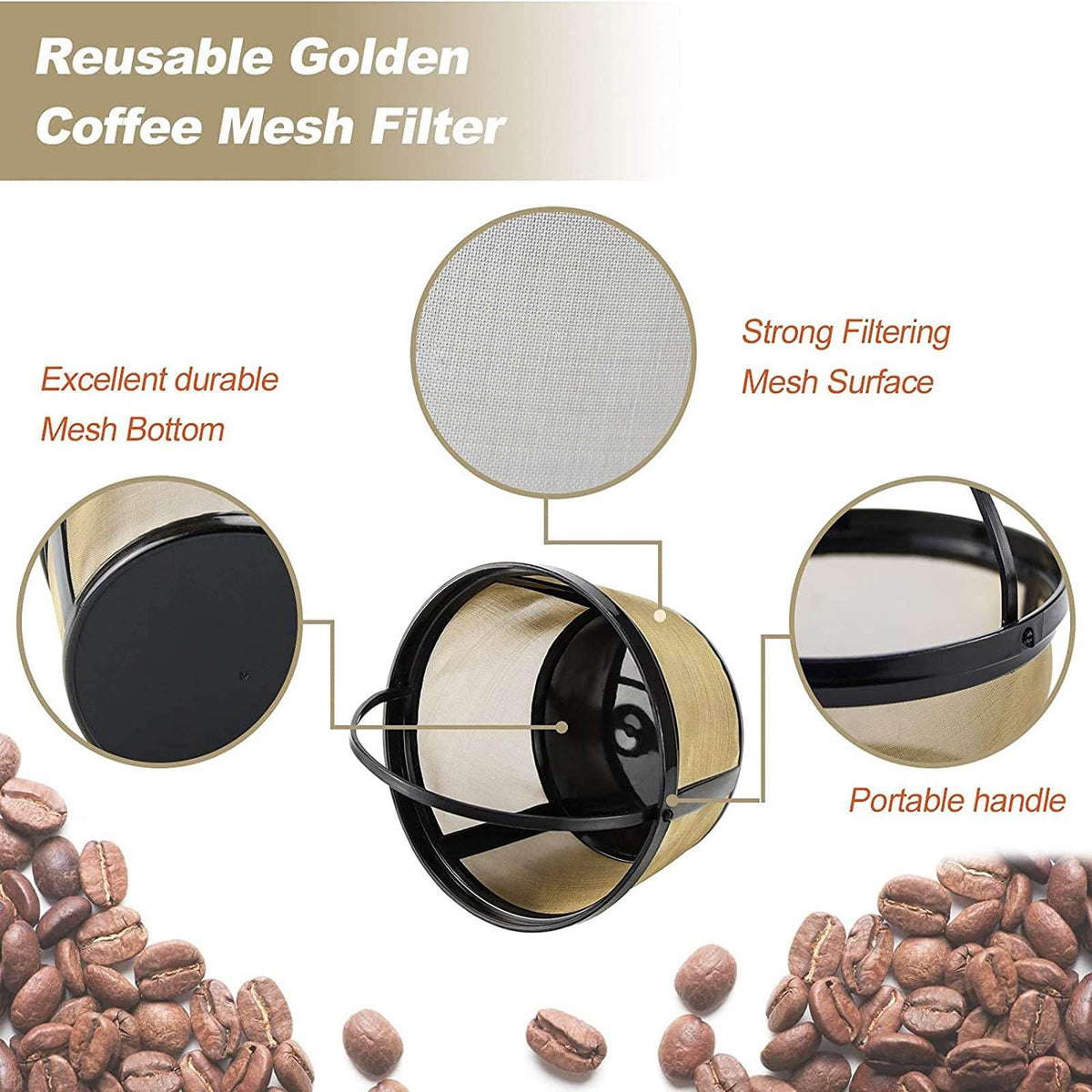 Reusable Coffee Filter Basket 8-12 Cup 2Pack G273081