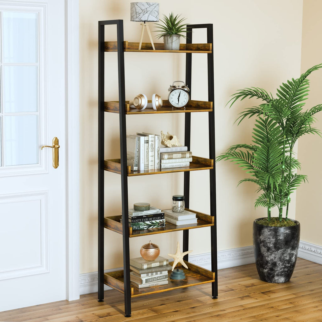 5-Tier 67 Inch Tall Ladder Shelf V17811