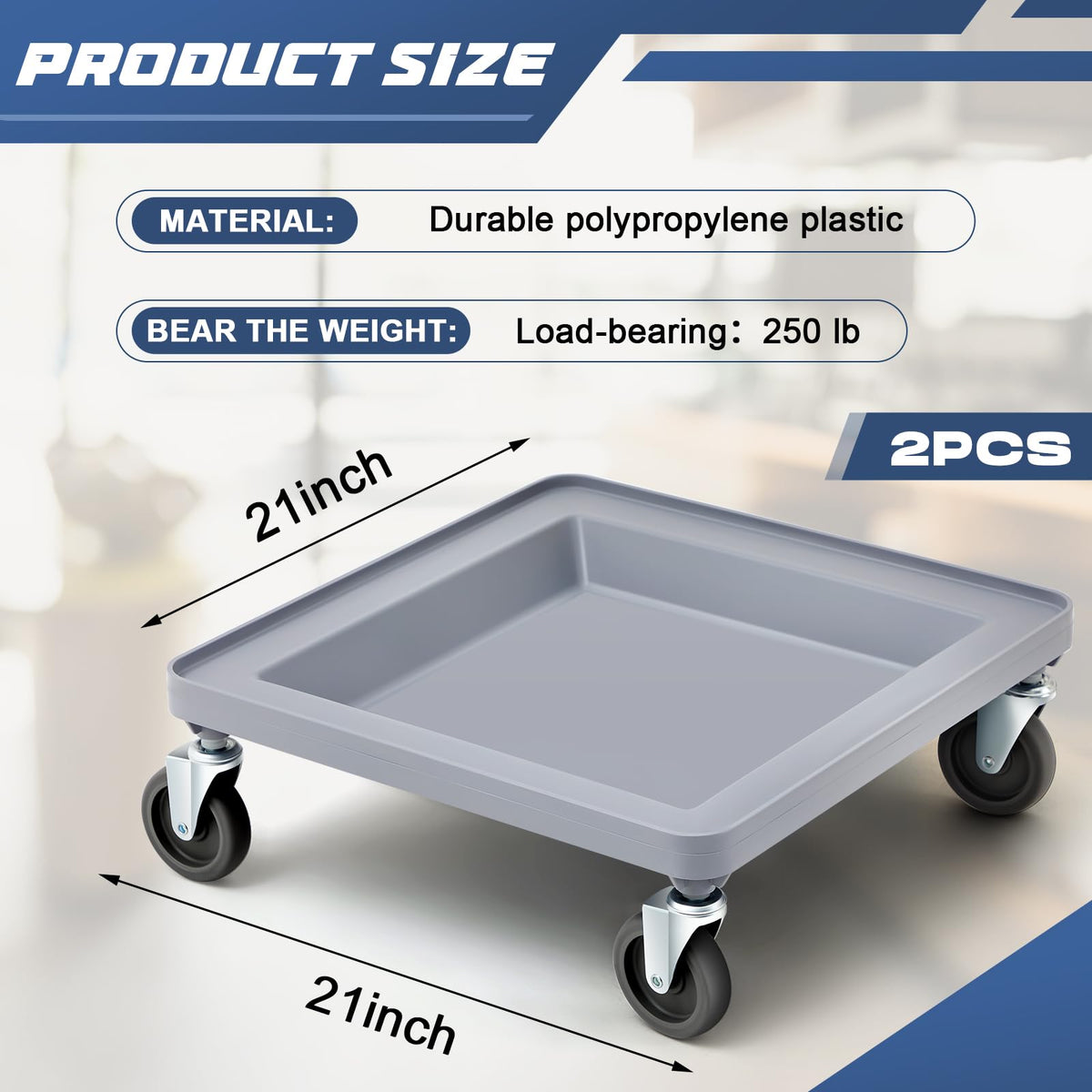 Glass Rack Dolly 4 Wheels 2 Pcs H436