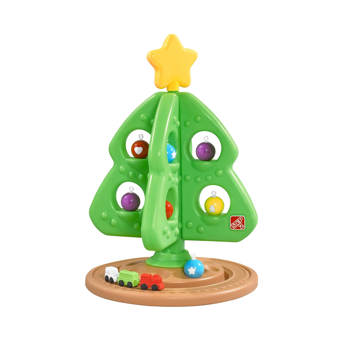 Kids Interactive Holiday Tree with 12 Colorful Plastic Ornaments I71641