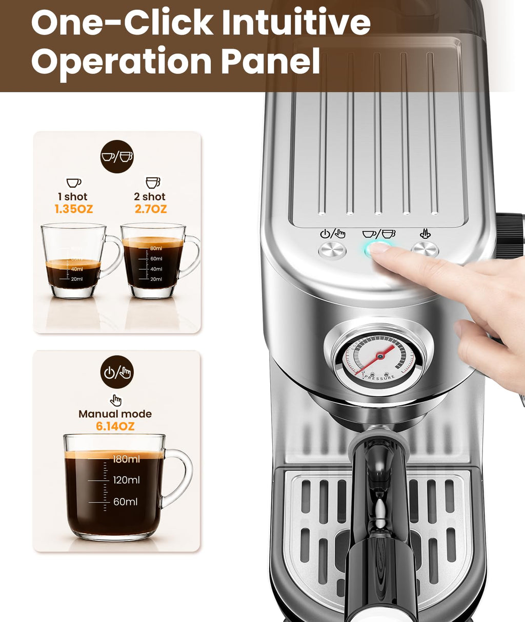 20 Bar Espresso Machine with Milk Frother E17930