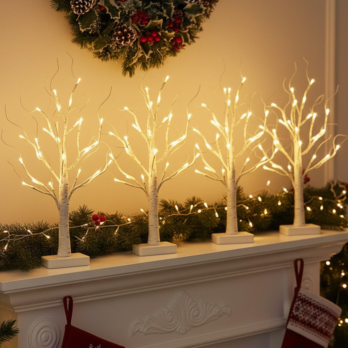 Lighted Birch Tree with LED Lights U4932