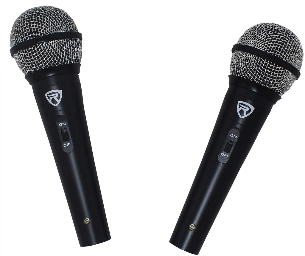 12" Passive PA Speaker System with Metal Wired Mics and Stands X13626