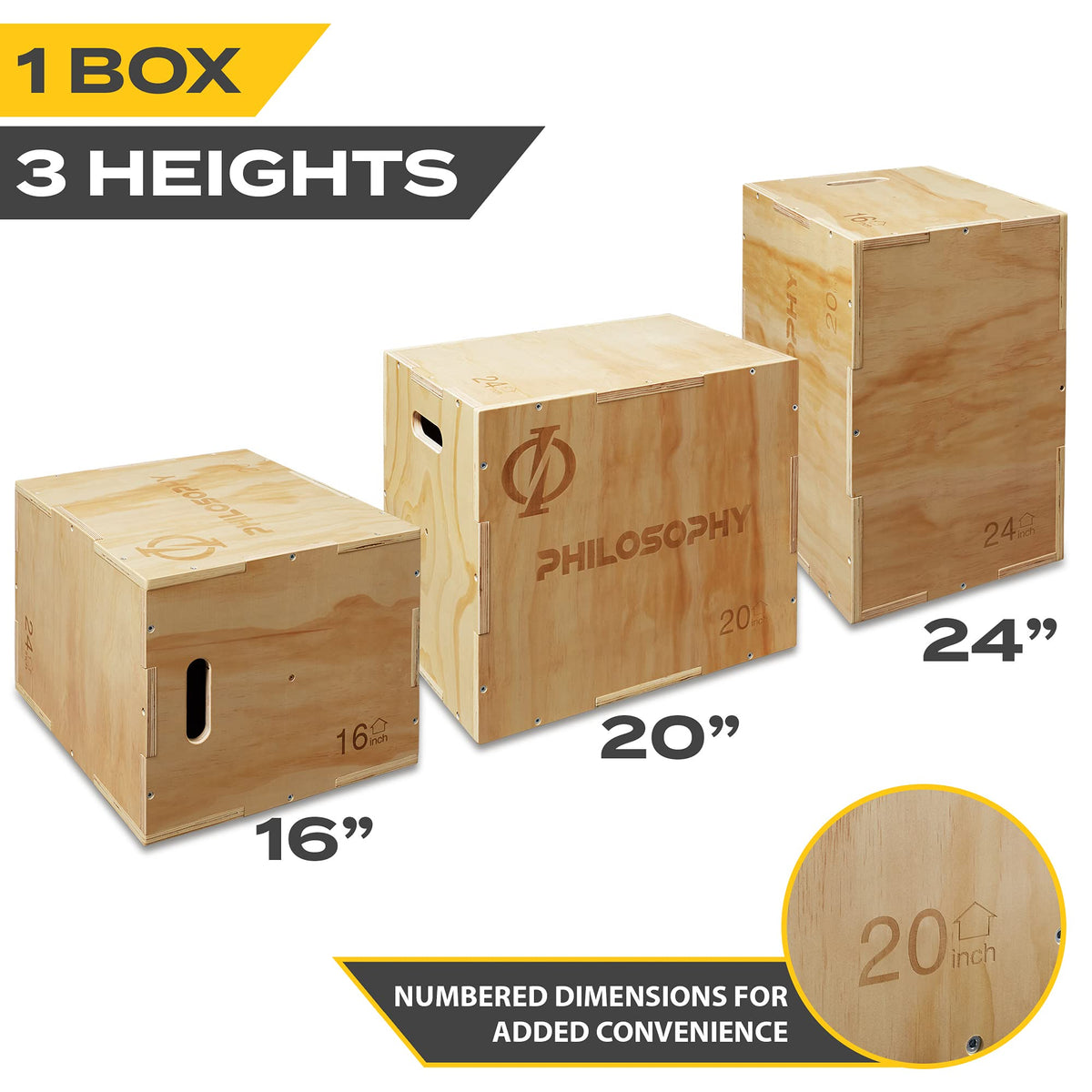 3-in-1 Wooden Plyo Box K886666