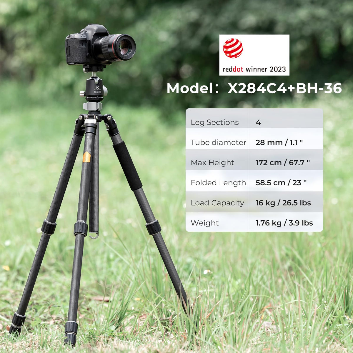 Carbon Fiber Camera Tripod K5558