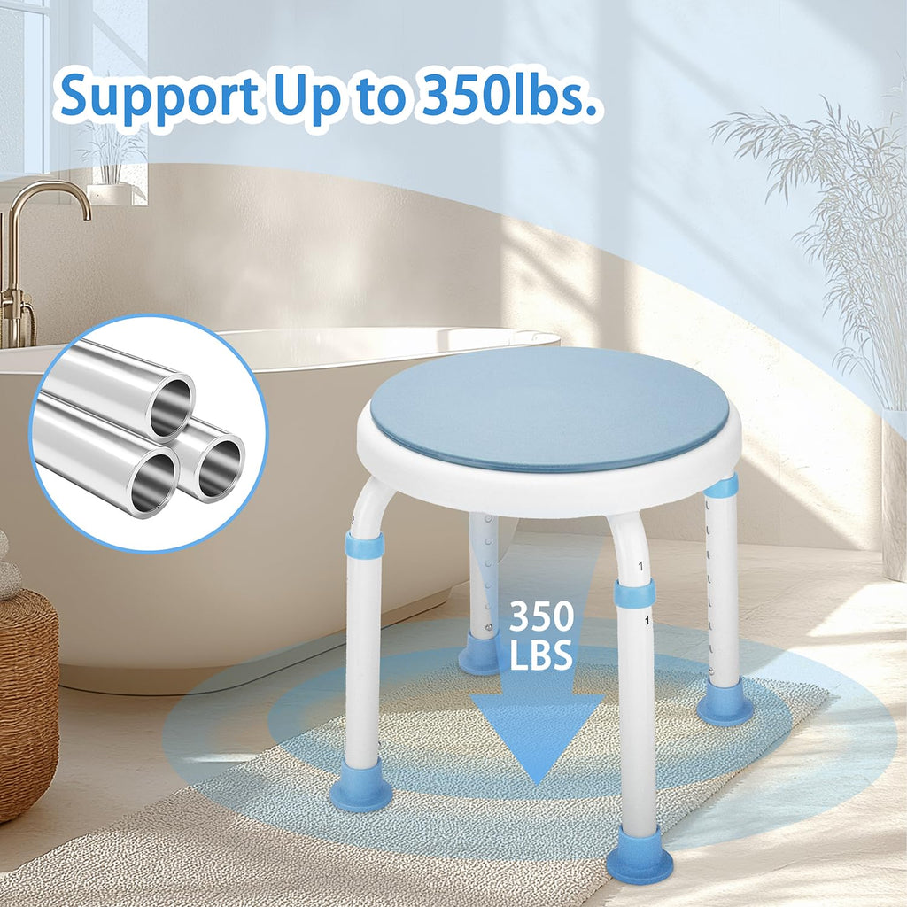 Foldable Adjustable Swivel Bath Seat Shower Chair Stool R347