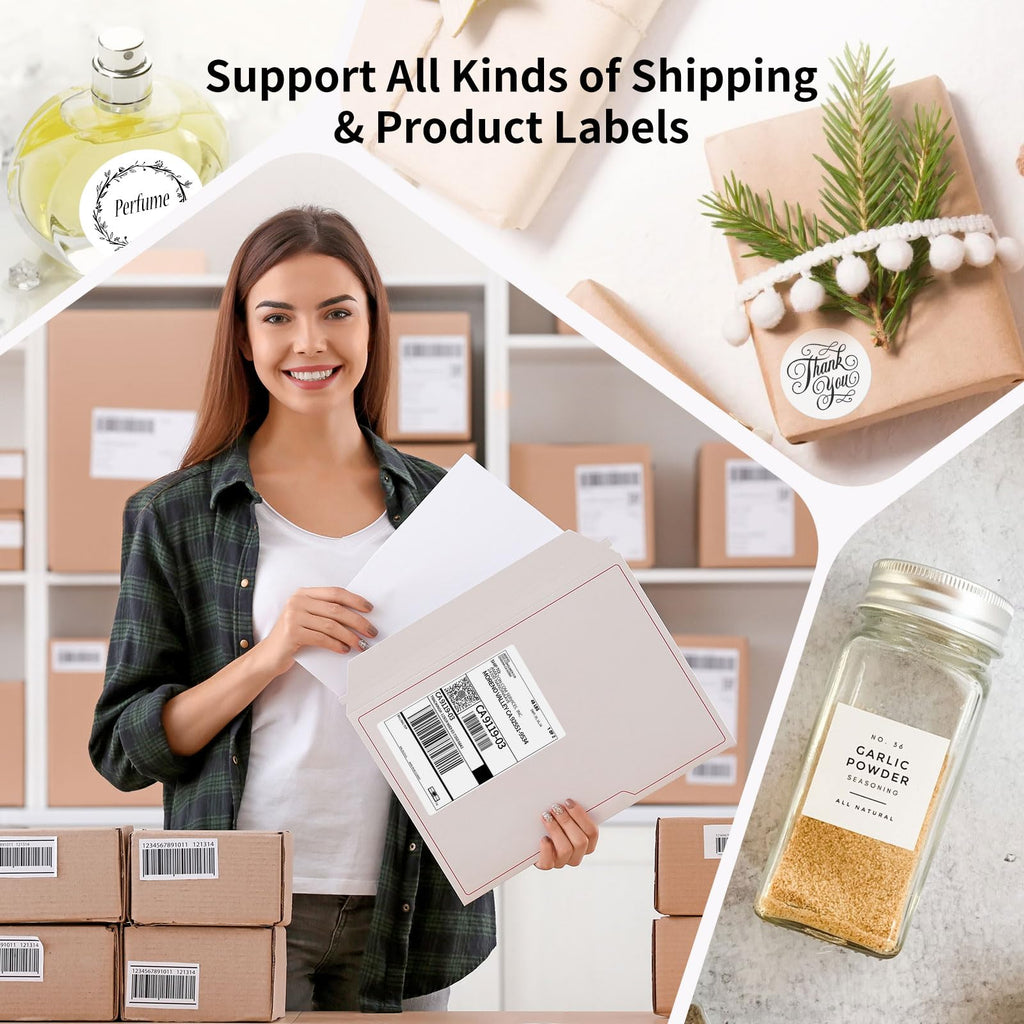 Bluetooth Thermal Shipping Label Printer, 4X6 Inkless Wireless Label Printer R9826
