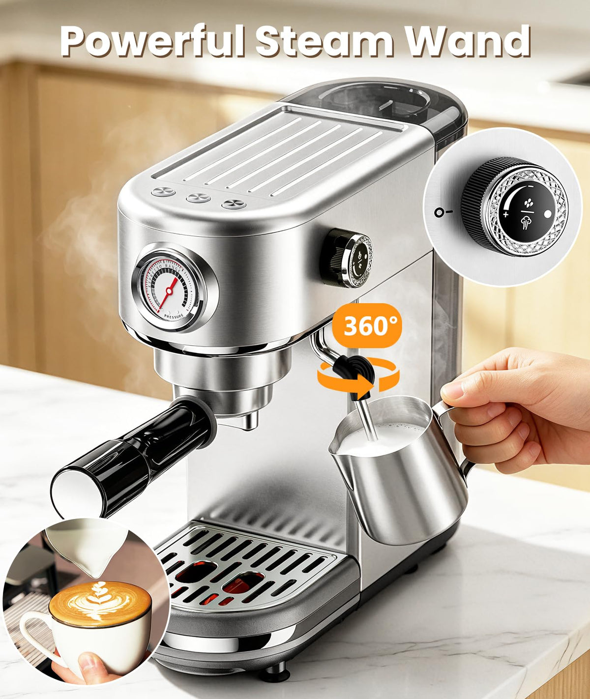 20 Bar Espresso Machine with Milk Frother E17930