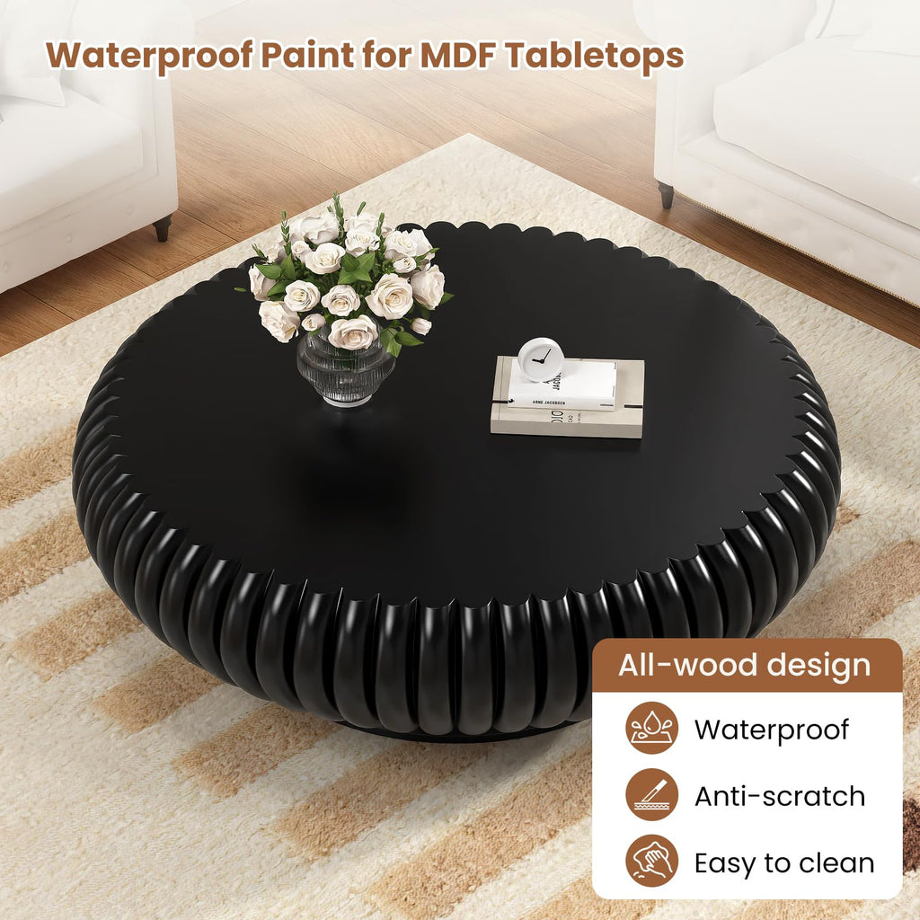 Round Fluted Drum Coffee Table M499522