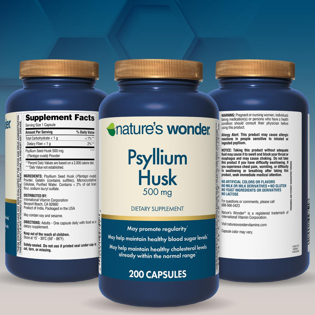 Psyllium Husk 500 mg Capsules 200 Count X852492
