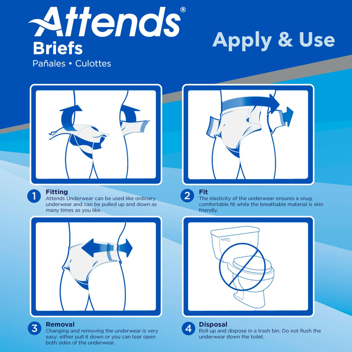 Large Ultimate Absorbency Adult Incontinence Briefs 72ct Q197987