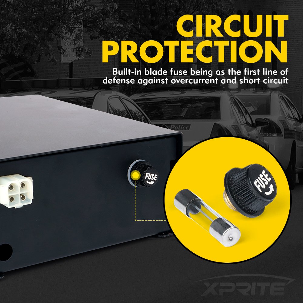 12V 100W 7 Tone Warning Speaker Siren Set with Microphone L3805