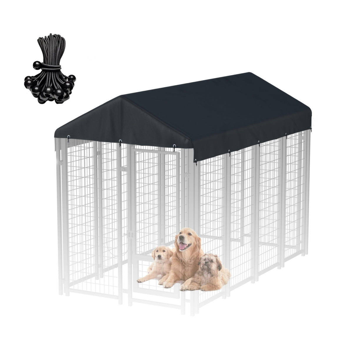 8x4 ft Black Dog Kennel Cover M58646