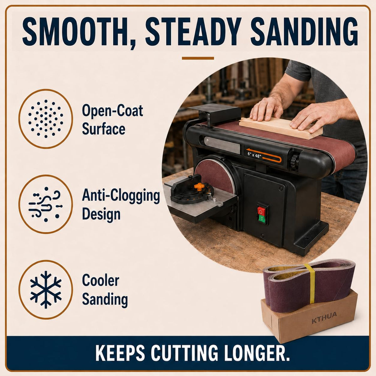 4x36 Aluminum Oxide Sanding Belts, 12 Pack M9541
