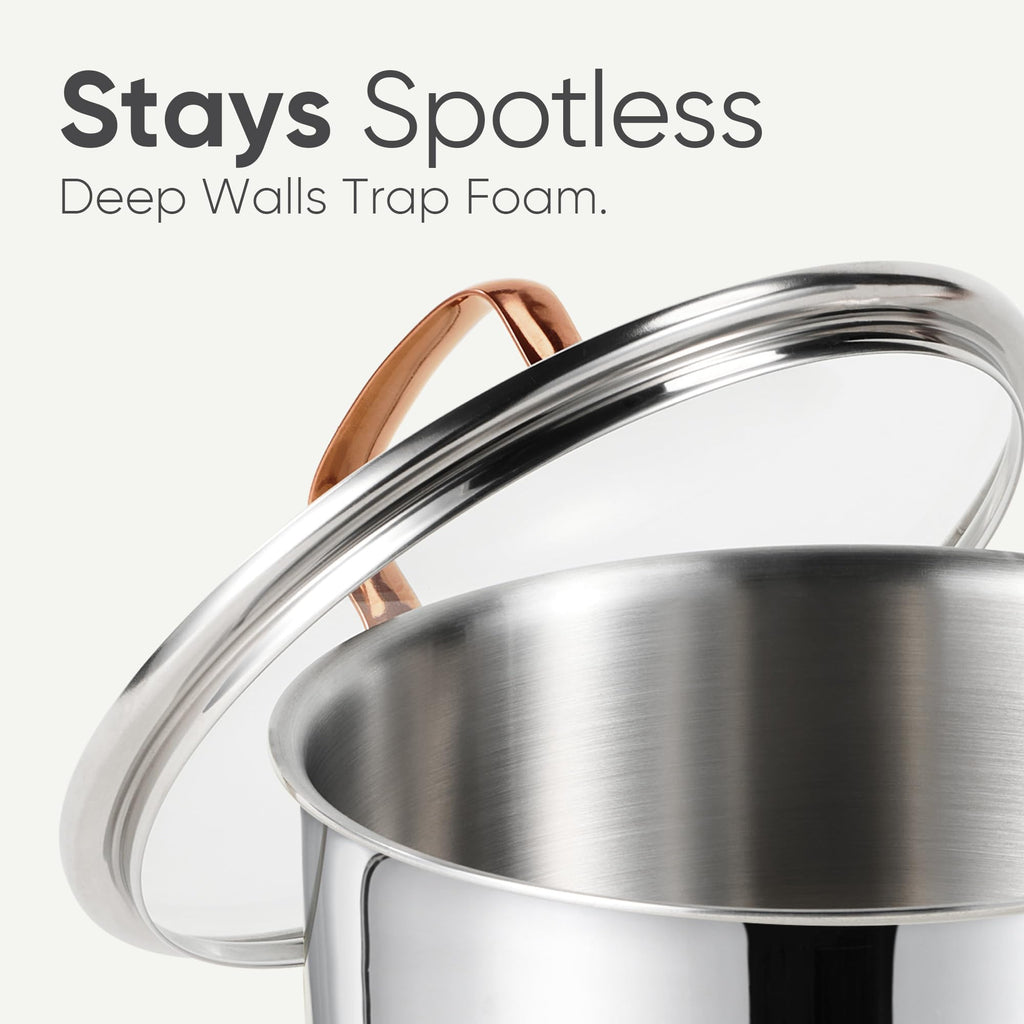 8 Qt Tri-Ply Stainless Steel Stockpot with Lid U42322