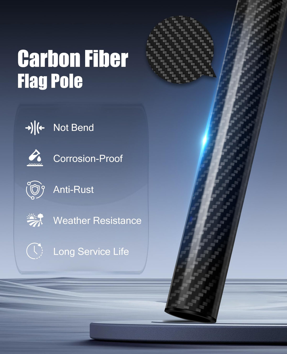 Carbon Fiber Flag Pole I443