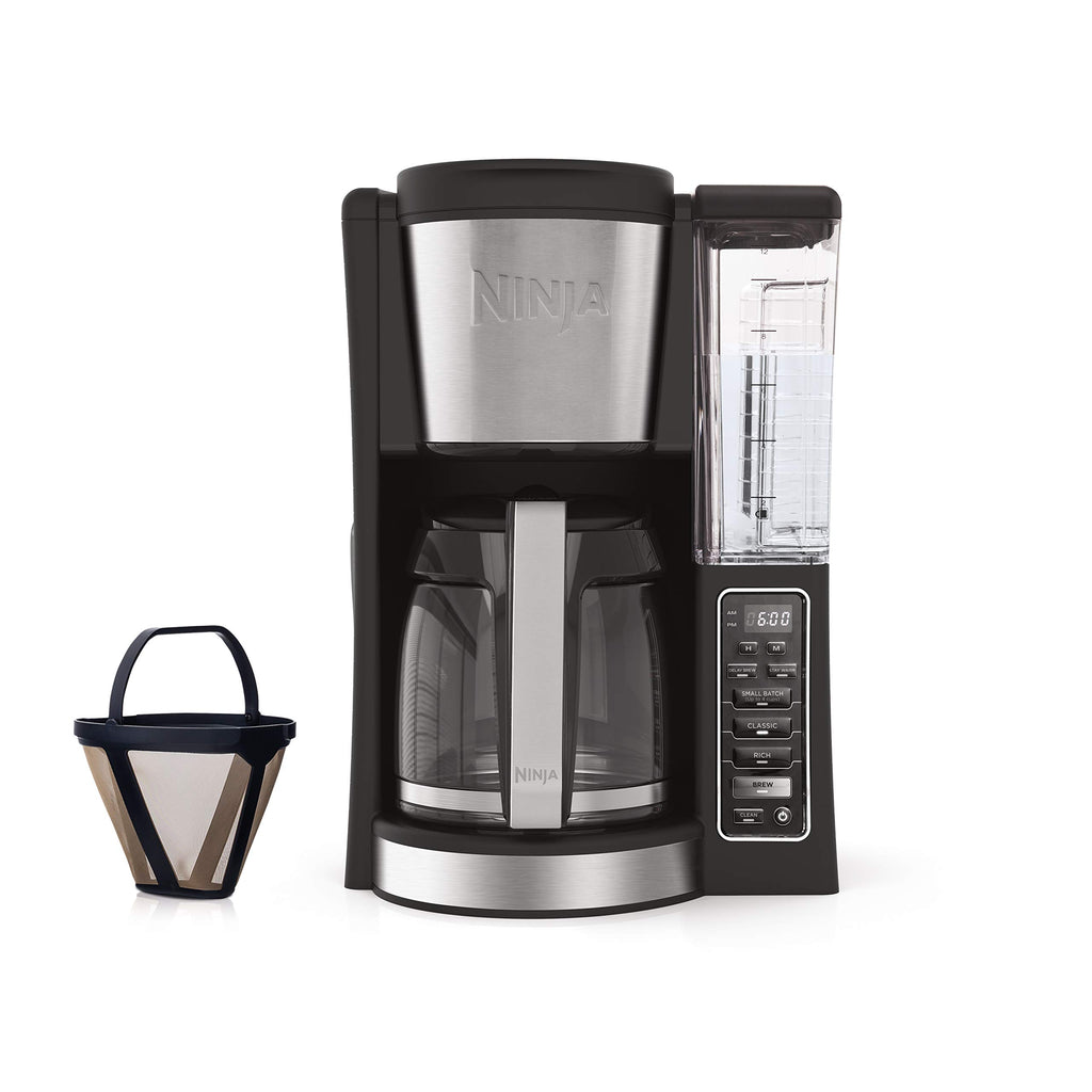 12-Cup Programmable Coffee Maker with 60 oz. Water Reservoir, Black/Stainless Steel D43946