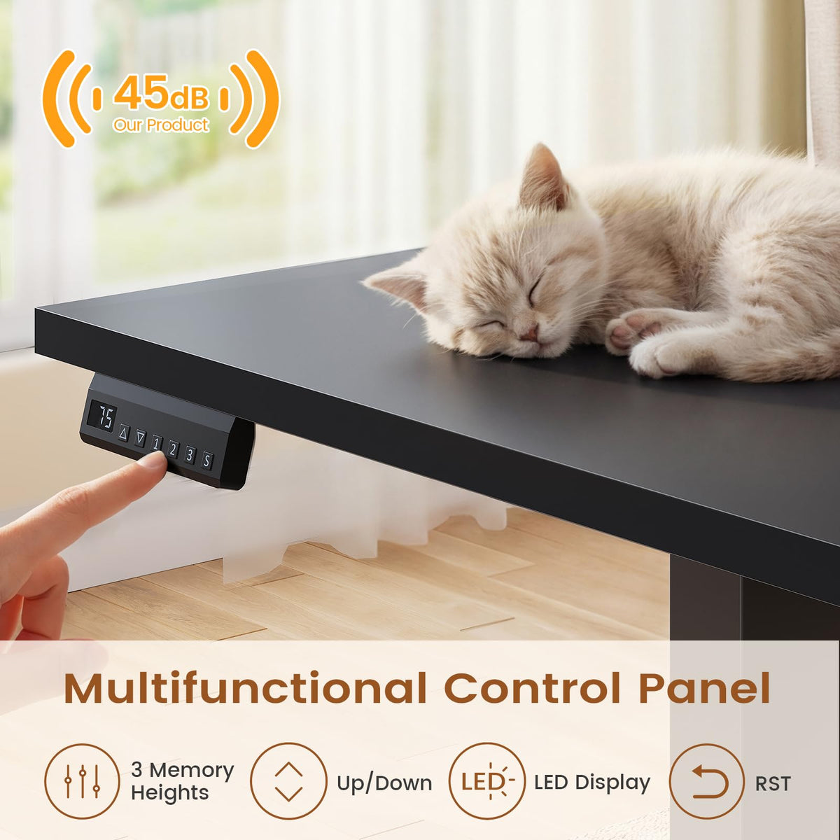 71" L Shaped Electric Standing Desk H83379
