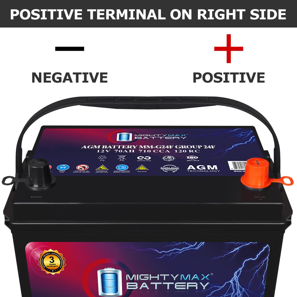 12V 70Ah AGM Replacement Battery G629