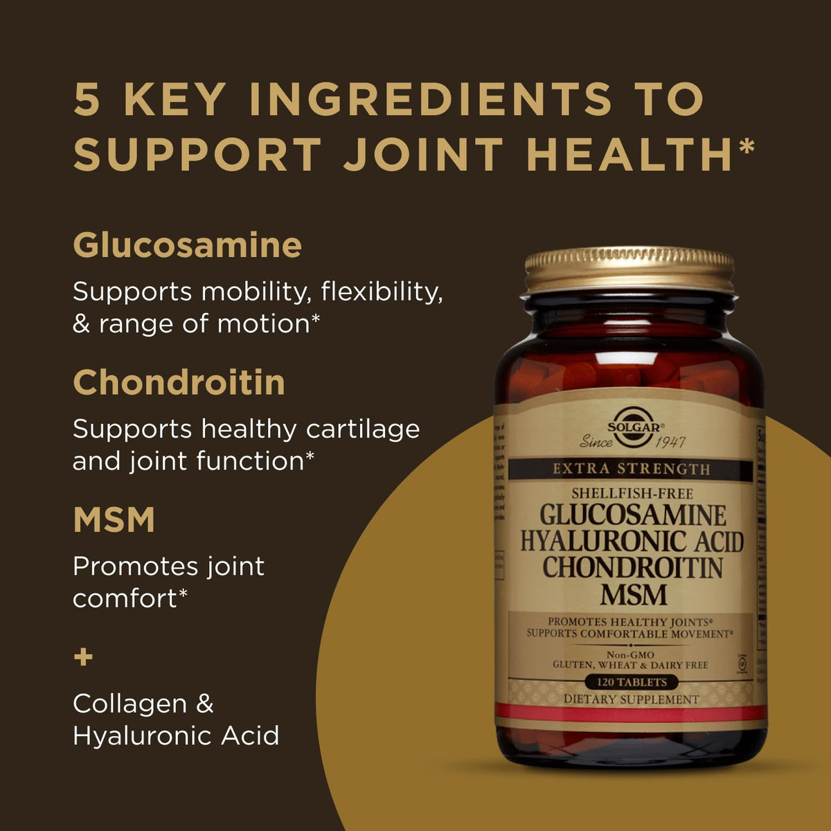 Glucosamine Hyaluronic Acid Chondroitin Sulphate, 60 Capsules P858123