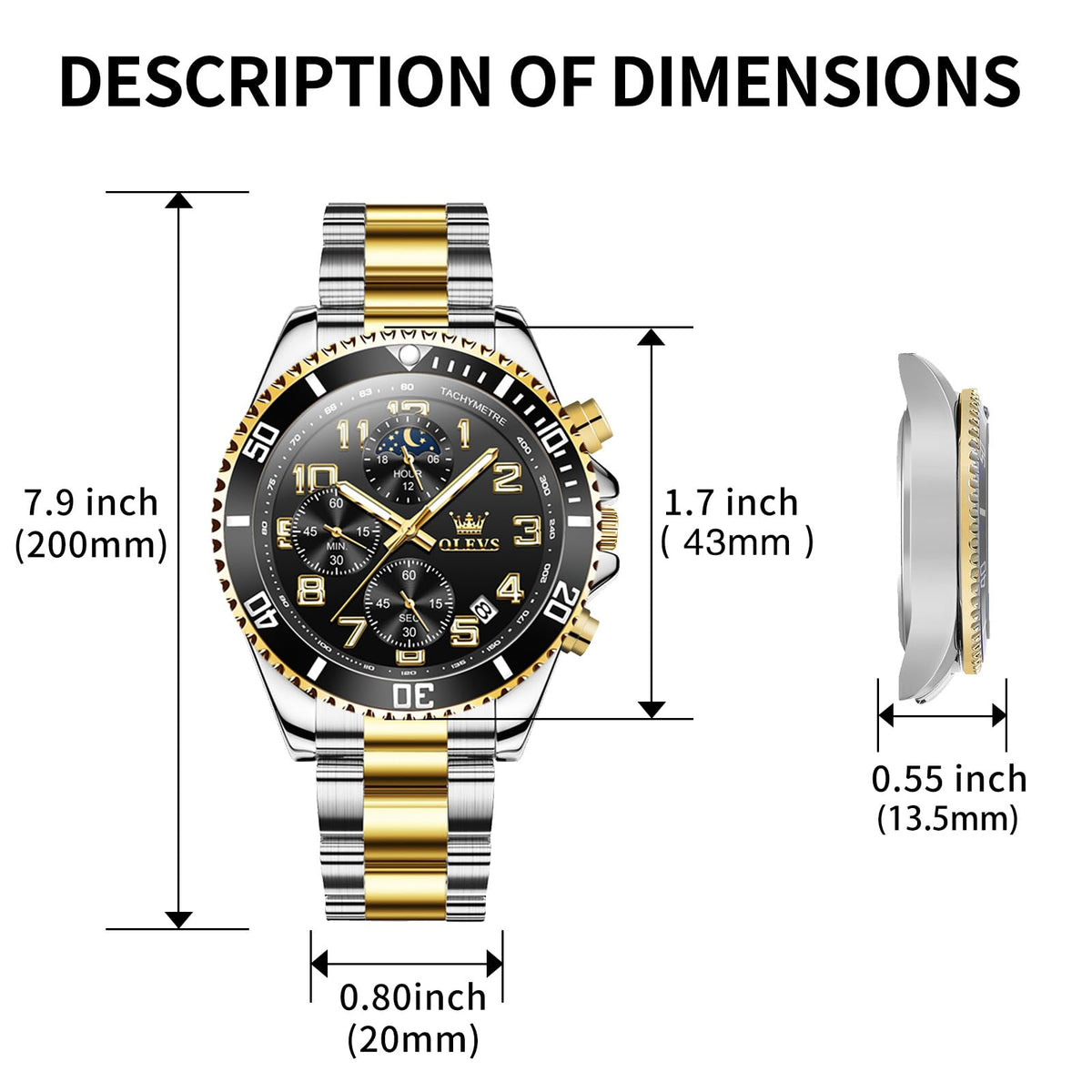 Mens Stainless Steel Waterproof Analog Watch E152992